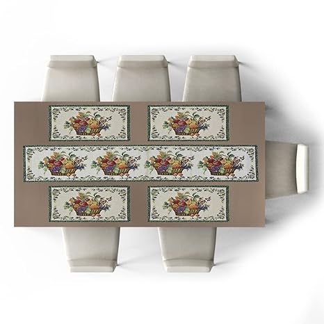 Home Decor Kart Soft Cotton Heat Resistant Dining Table Basket Runner for Wedding Party, Modern Dining Room, Events, Decor, 13x54 Inches