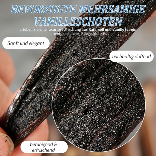 Vanille Ätherische Öle Natürliche Vanilla Body Oil, Massageöl mit Vanille Extrakt, Body Oil Vanilla, Körperöl mit weich & elegant Duft, Langanhaltender Karamell-VanilleKörperöl, Feuchtigkeitslotion