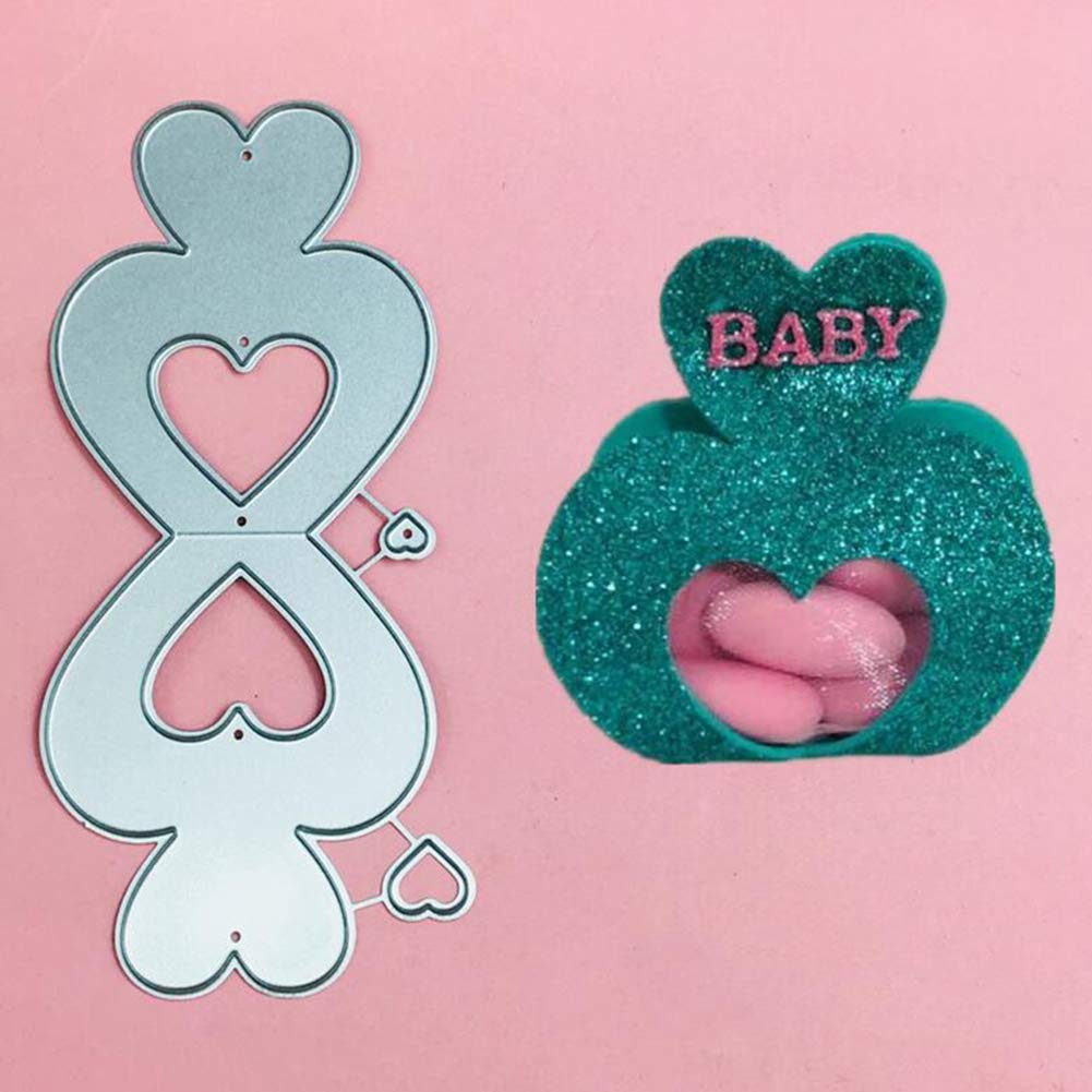 Fustella Per Scatola Caramelle In Acciaio - 15.3x7.3cm, Per Scrapbooking E Biglietti Fai Da Te, Design Argentato - Foto 9