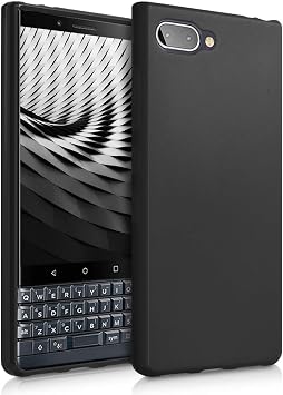 kwmobile Case for Blackberry KEYtwo LE Key2 LE Case - Soft Cover - Shockproof TPU Material - Wireless Charging - Black Matte