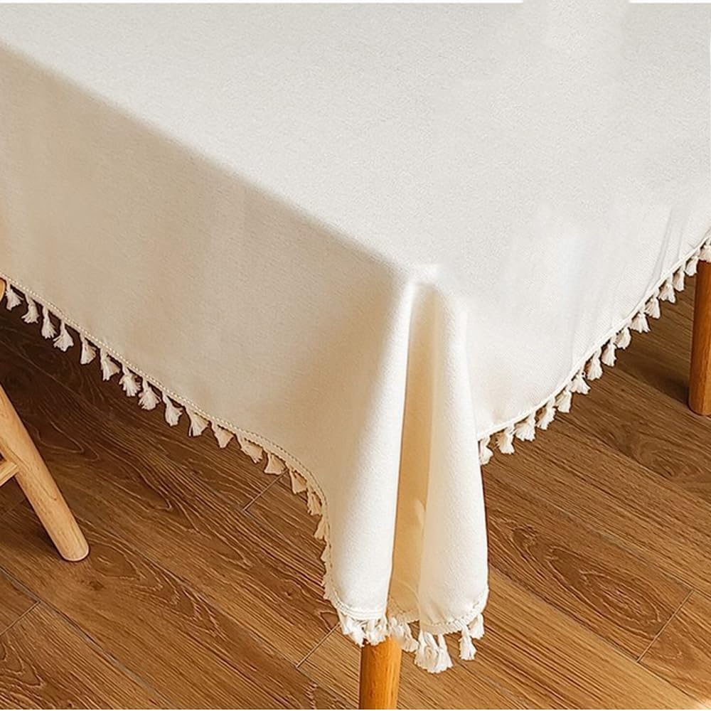 Tovaglia in Lino di Cotone, Tovaglia Antimacchia Tovaglie Rettangolari Lavabile per Tavolo da Cucina e per Esterni (Navy Blue,140 * 180CM)