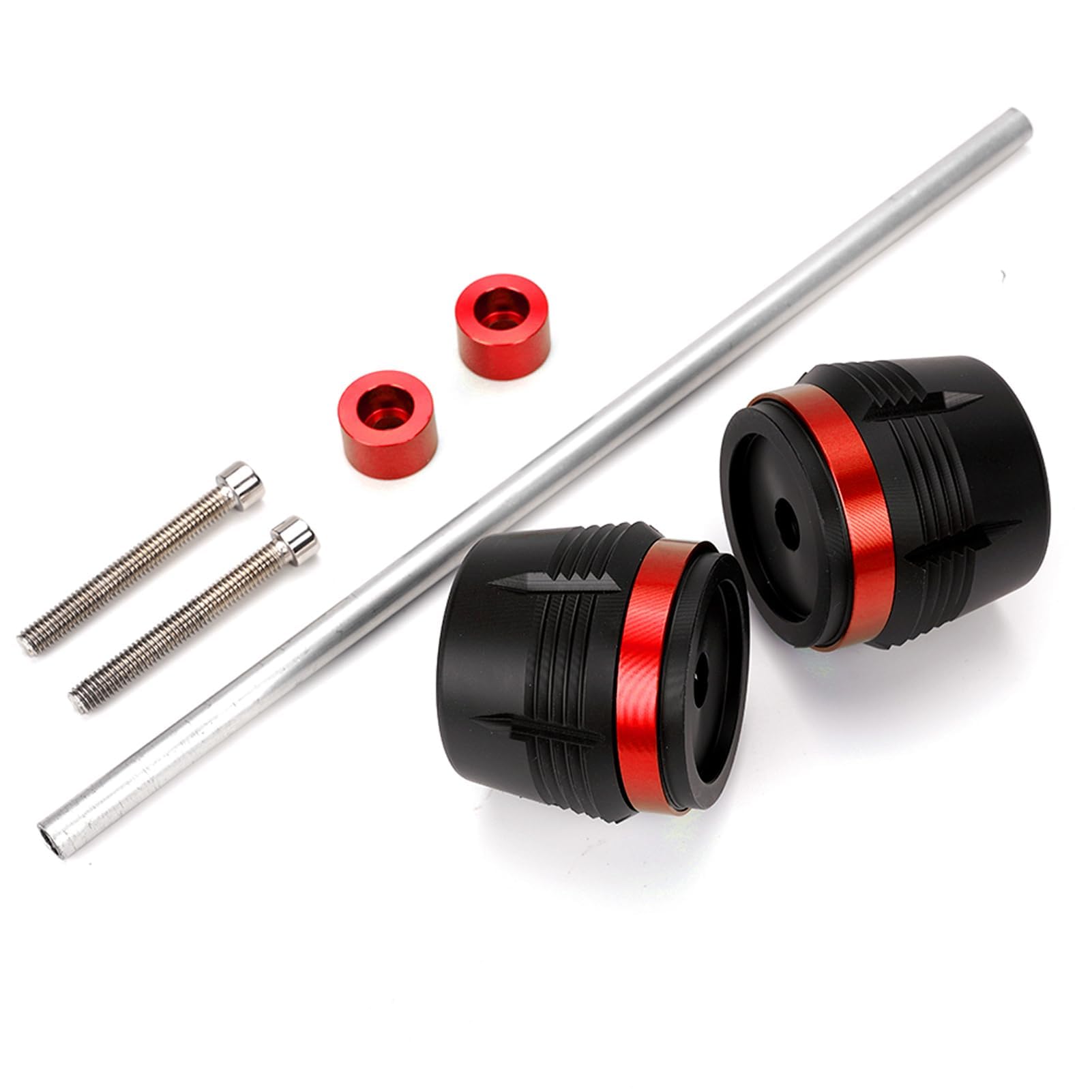 MOWOK Tamponi Forcella Asse Anteriore Moto Accessori per Ninja 650 ninja 1000sx ZX6R Versys650 Z900 RS Z 900 Z650 2017-2023 2024 Z900 2025 Protezione Anticollisione (Rosso)