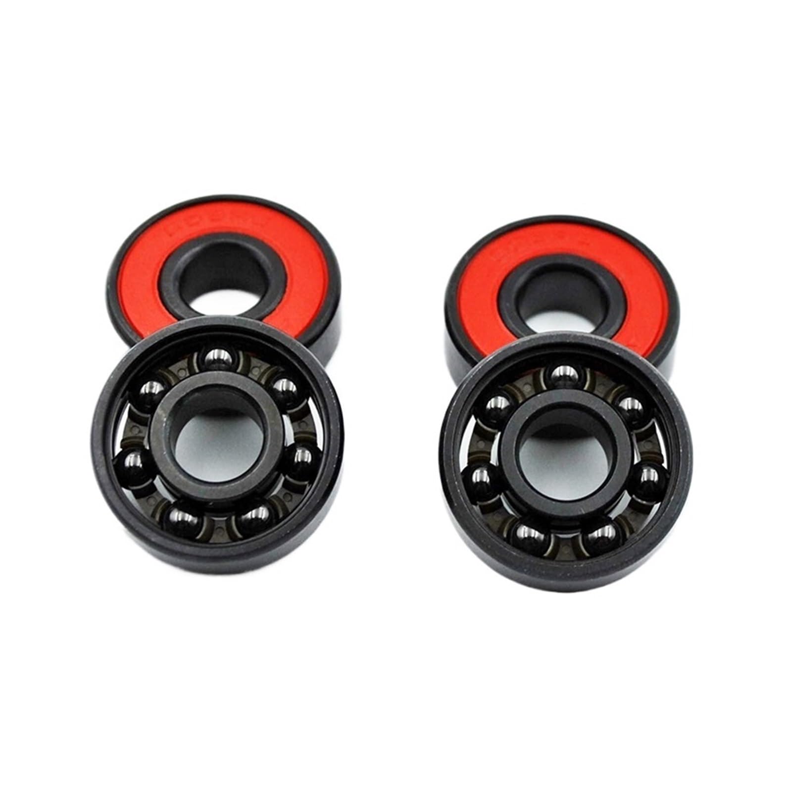 Lot de 8 roulements à billes hybrides en céramique noire 608 2RS, x 22 7 mm, ABEC-11, for roues roller/skateboard haute vitesse (miniatures)