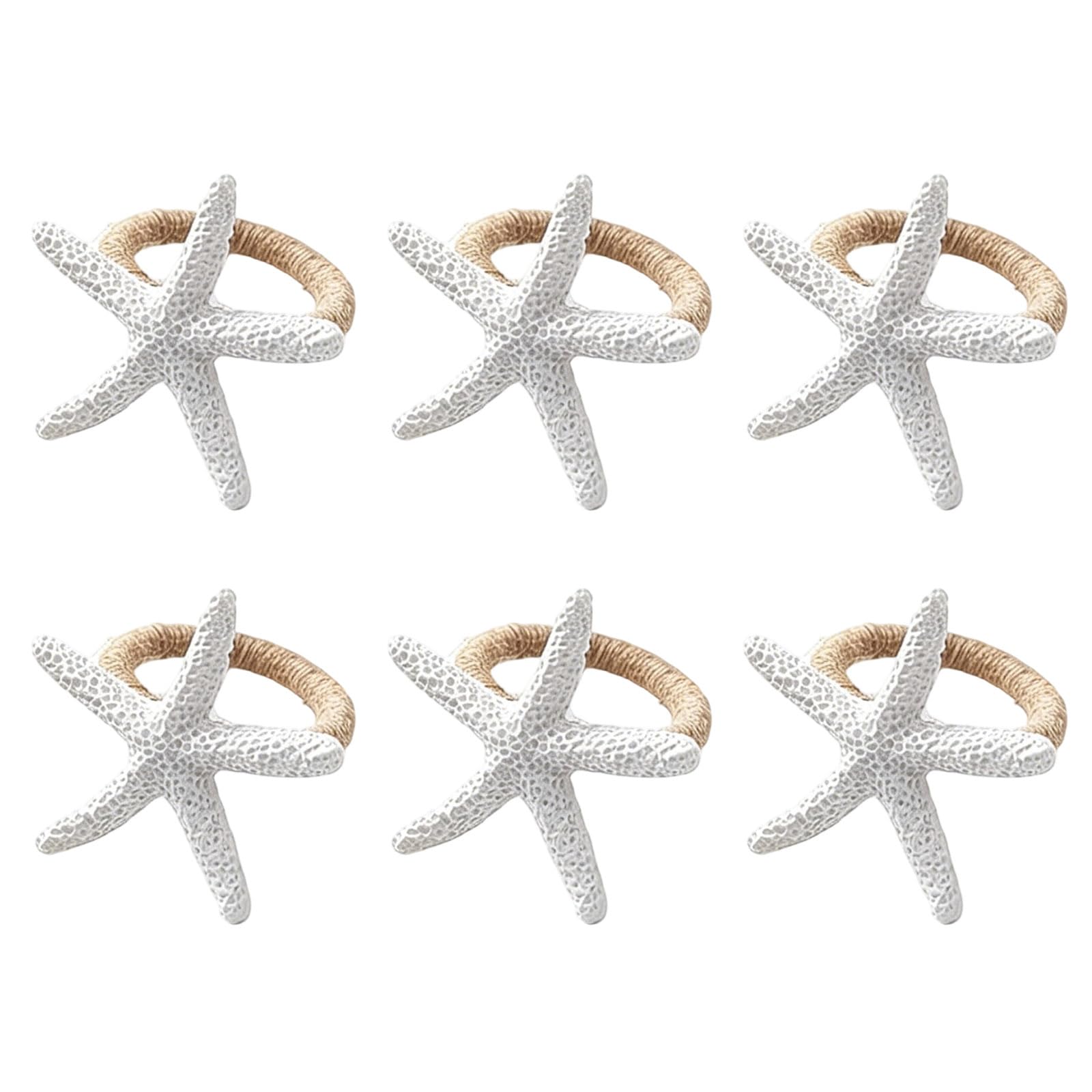 Of 6 Multipurpose Napkin Rings Resin Sea Star Dinning Table Decoration Wedding Dinner Tableware Napkin Holders Sea Theme Table Deck