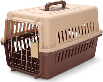 Pet Carrier Cat Carriers Kennel Crate Airline Approved Kitty Travel Cage Plastic Lightweight and Safe to Carry for Puppy Bunny Cats