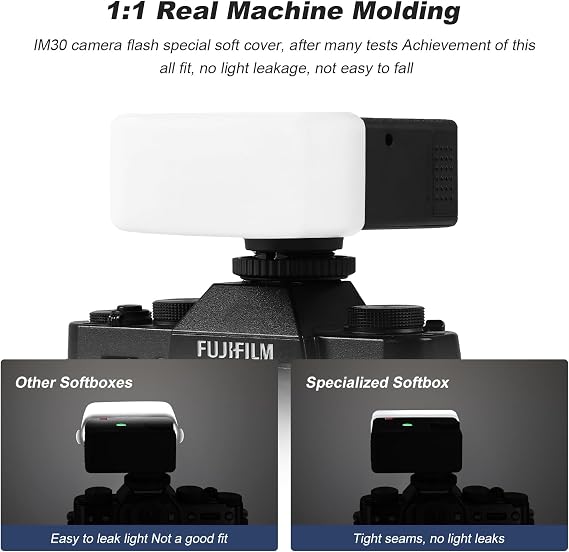 3Pack Flash Diffusers for Godox im30 Flash Only Compatible with Godox im30 (3-White)