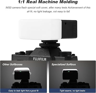 3Pack Flash Diffusers for Godox im30 Flash Only Compatible with Godox im30 (3-White)