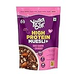 Yogabar Super High Protein Muesli 350g | 21g Protein | With Probiotics and Whey | No Refined Sugar | Easy on gut | Choco Almond | Protein Snack | High Fiber Food | Breakfast Cereal
