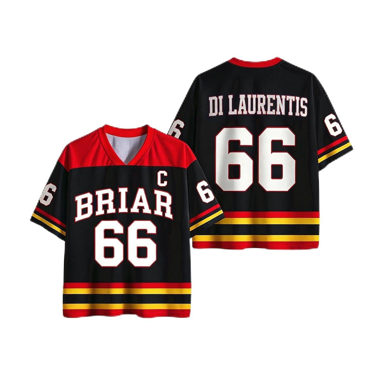 Off Campus Hockey Jersey Graham 44 & Logan 22 & Tucker 46 & Di Laurentis 66 Briar U Jersey Shirts Women Short Sleeve Briar Hockey Shirts Sports Inspired Tshirts Off Campus Merch for Fans — image 1