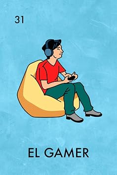 El Gamer Video Games Funny Mexican Lottery Parody Cool Wall Art Print Poster 12x18
