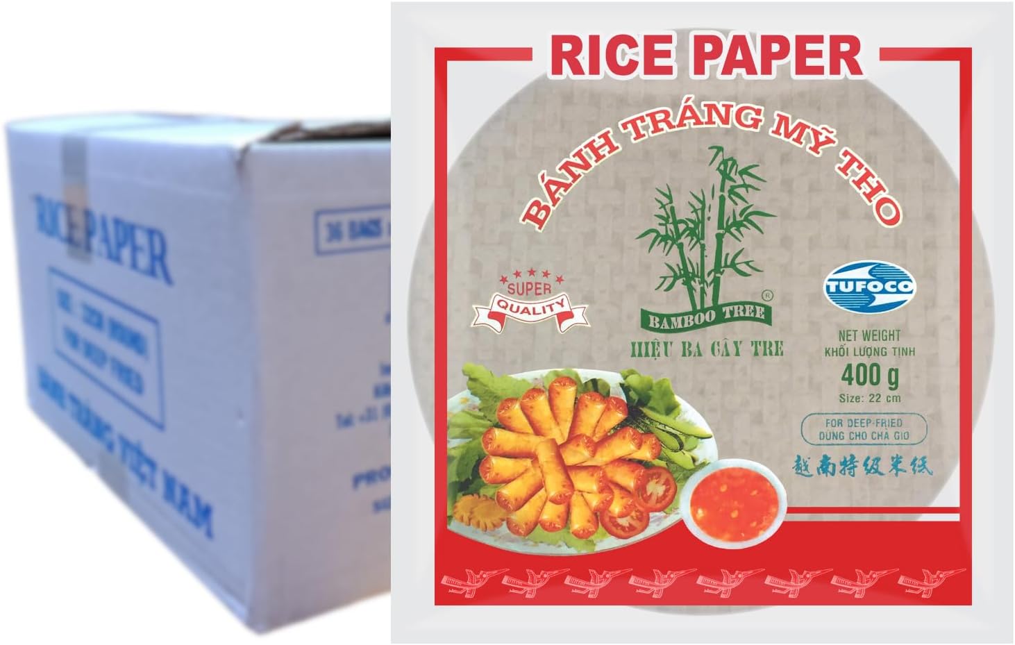 Bamboo Tree - Rice Paper - Great for Spring Roll - Spring roll - 22 cm - Pack of 340g