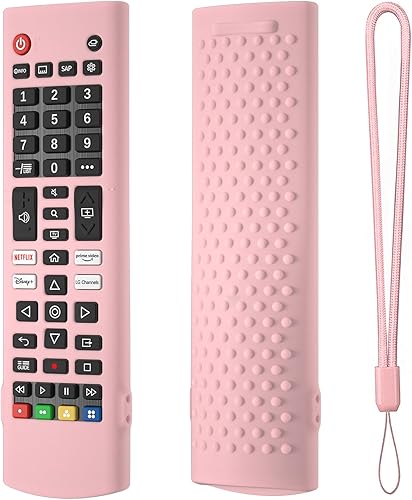 Hi Color Funda de silicona para LG TV Remote AKB75095307 AKB75375604 AKB74915305 Funda protectora de silicona para LG Smart TV (rosa)