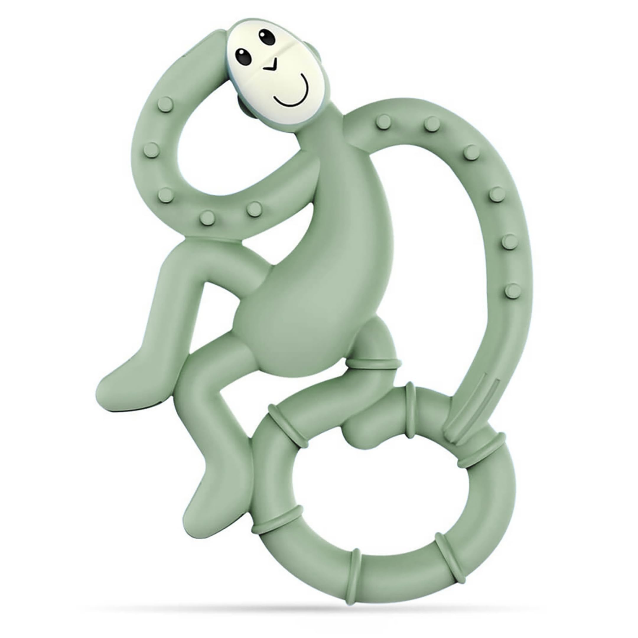 Matchstick Monkey Beißring Affe mini - Baby Zahnungshilfe - Beißspielzeug - Silikon - BPA-frei - ab 3 Monaten - massiert wundes Zahnfleisch - leicht zu greifen (mintgrün)
