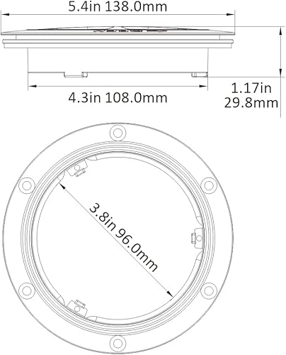 Miniatura 5 de SEAFLO Escotilla de placa de cubierta para kayak de barco marino, elige tamaño, color y bolsa de almacenamiento