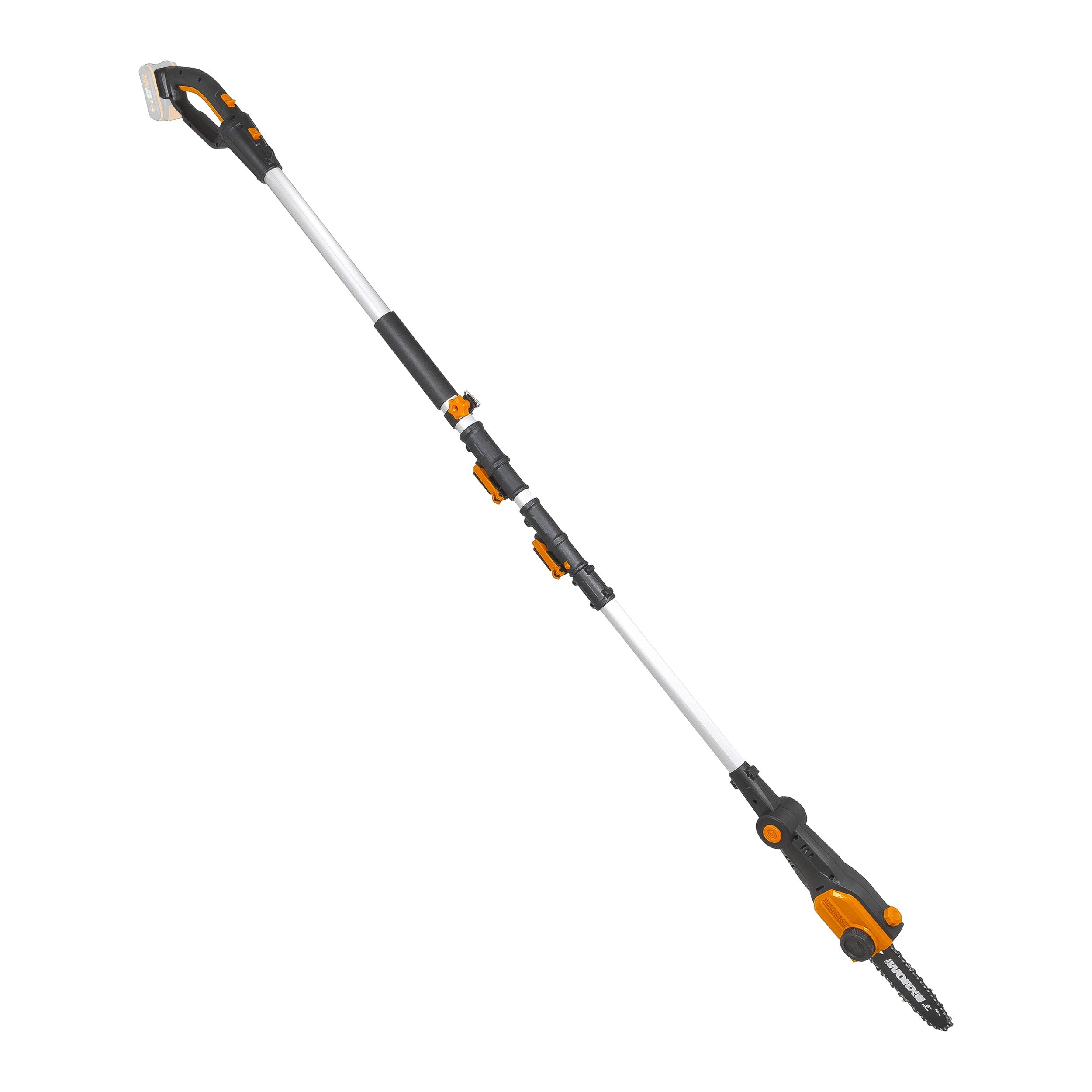 WORX - Elagueuse/tronçonneuse sur tige télescopique 20V - WG349.9 -⌀ 20 cm & Taille-haies électrique sans fil - Taille-haies Télescopique - Léger et Ergonomique - 45 cm