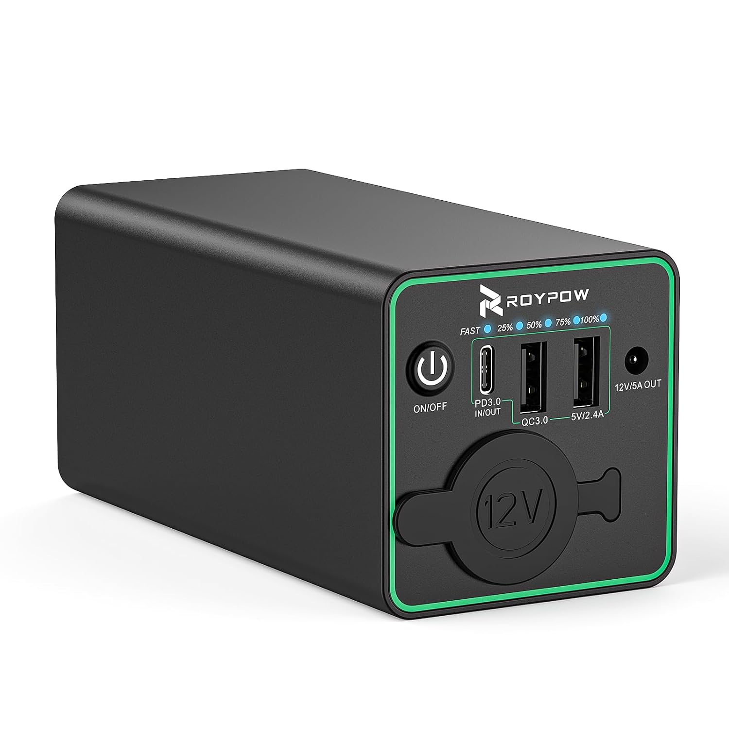 RoyPow 30W PD Portable Charger with 12V 10A Constant Voltage Cigarette Lighter Socket 86 58Wh USB C Laptop
