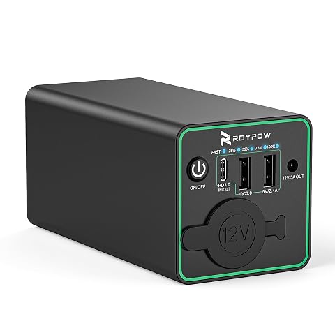 RoyPow 30W PD Portable Charger with 12V 10A Constant Voltage Cigarette Lighter Socket 86 58Wh USB C Laptop