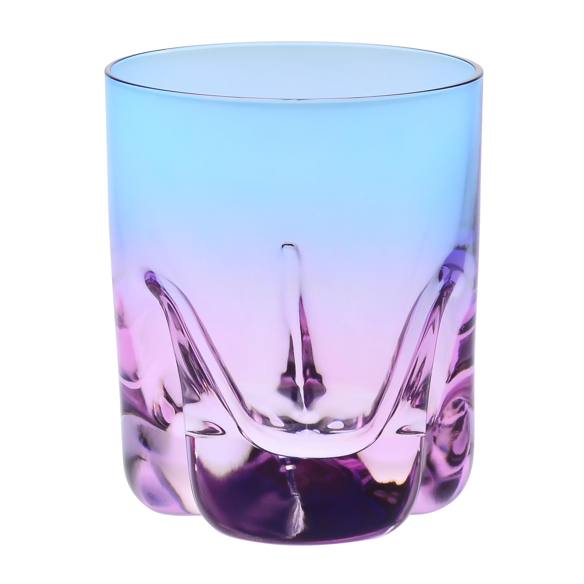 Krosno – Whisky-, Drink- und Cocktailgläser 250 ml – 6-teiliges Set in 6 einzigartigen Farben – Aurora Kollektion – Bleifreier Kristall – Handbemalt, Mehrfarbig Mix 3