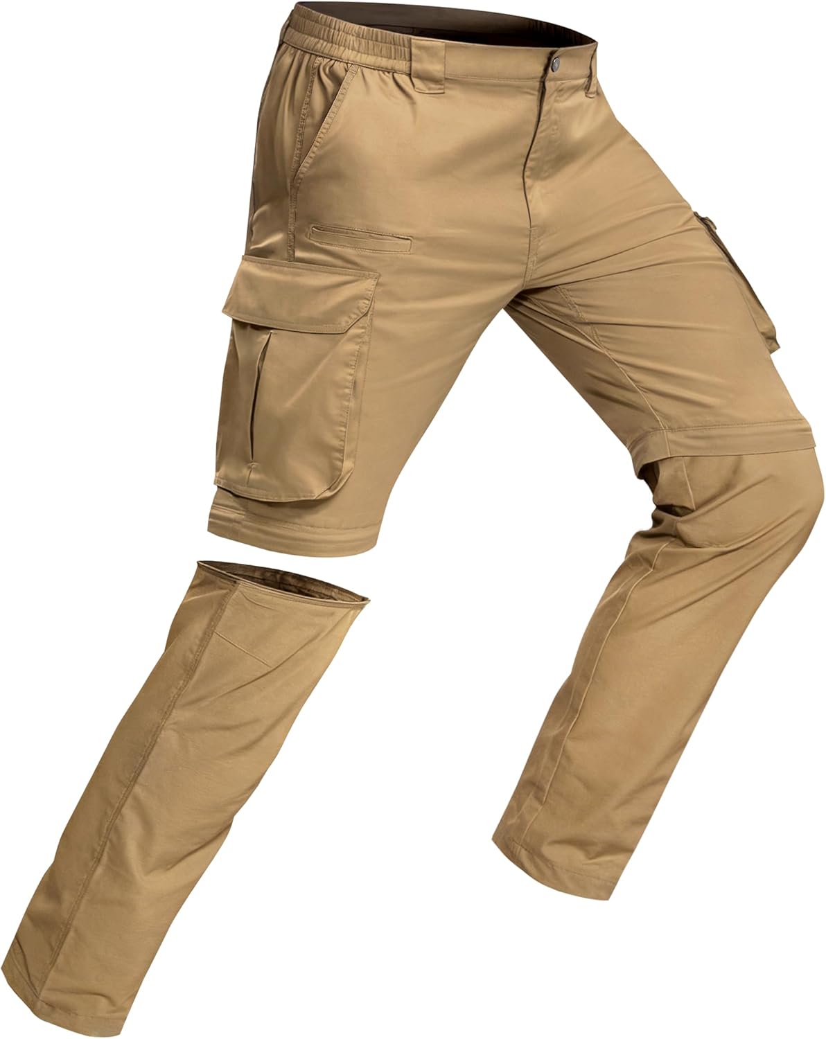 Convertible Mens Hiking Pants - Zip Off Lightweight Quick Dry Cargo Pants for Men 8 Pockets for Camping Travel Fishing