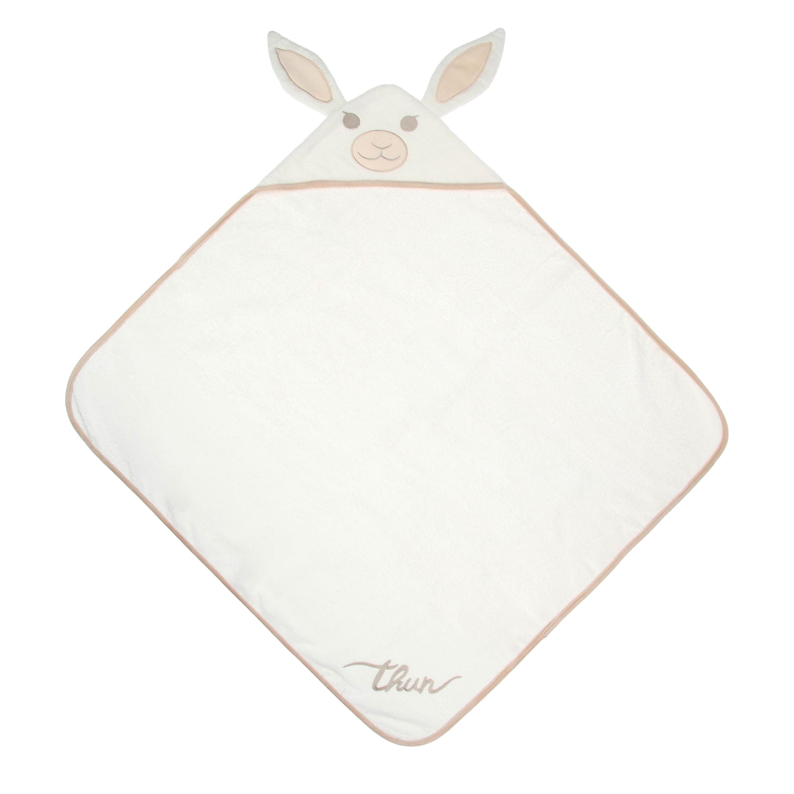 THUN - Telo bagnetto in cotone - 100% cotone - Collezione Baby Dolce Fattoria - 75 x 75 cm