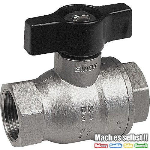 Preisvergleich Produktbild Edelstahlkugelhahn 1 / 2 IG / IG mit Flüge