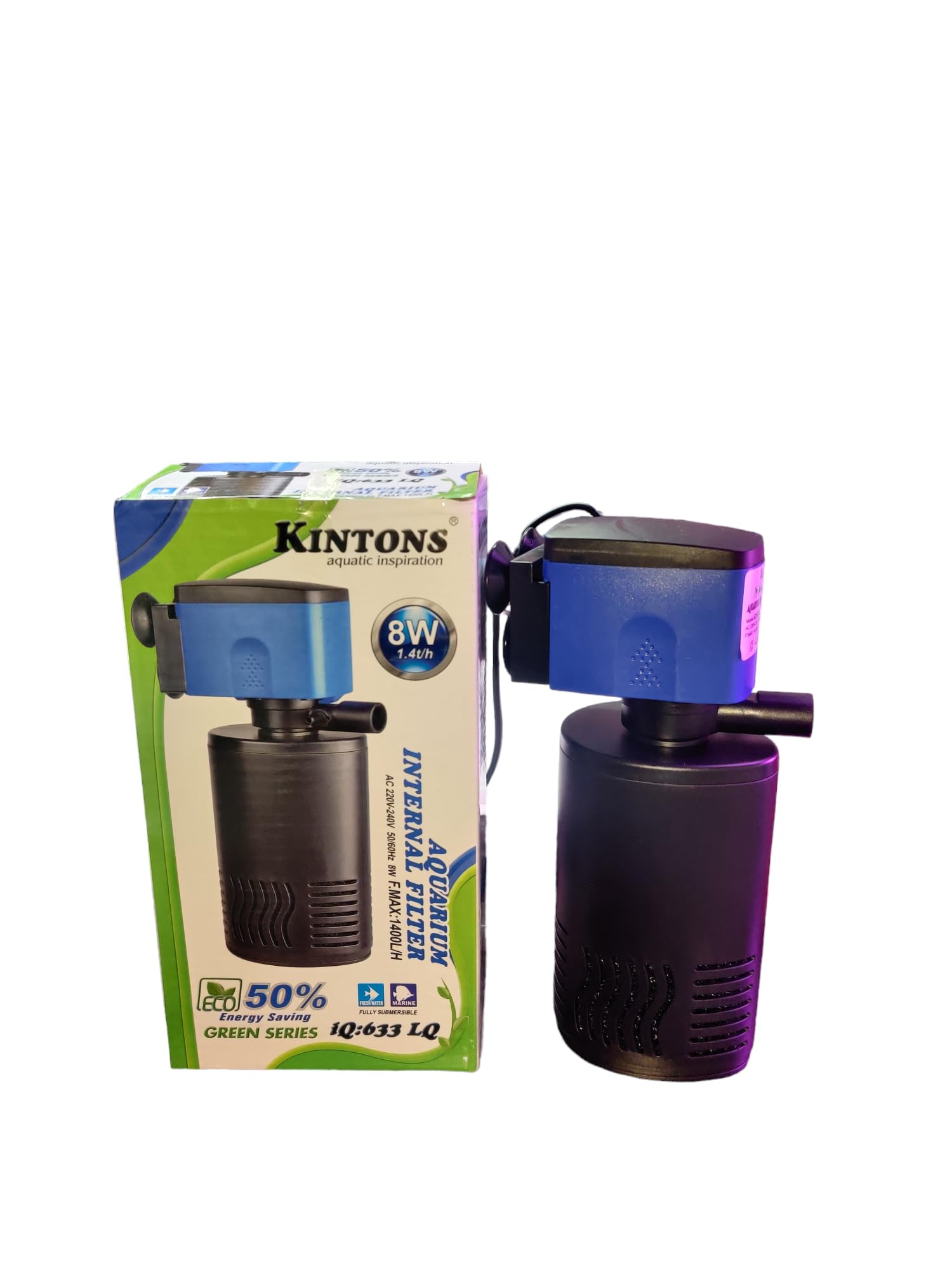Kintons 50% Energy Saving Aquarium Internal Filter Fully Submersible Filter for Freshwater & Marine Aquarium (IQ-633 LQ(8W - 1400L/H)) (B0CWXXX8G8) Amazon Price History, Amazon Price Tracker