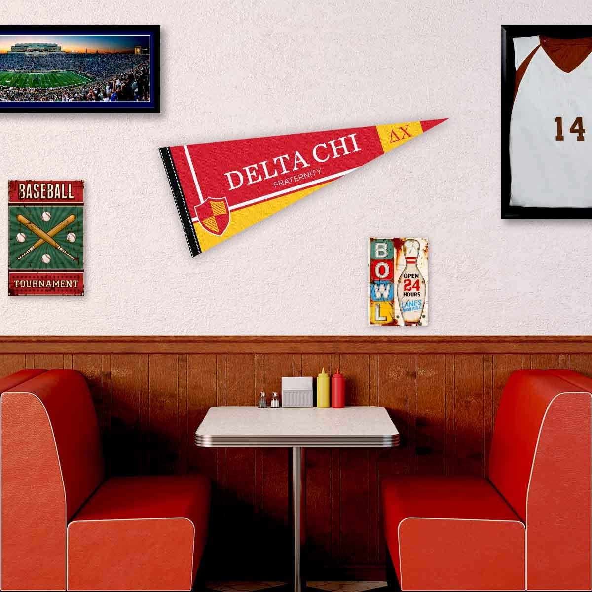 Delta Chi Greek Pennant Banner Flag