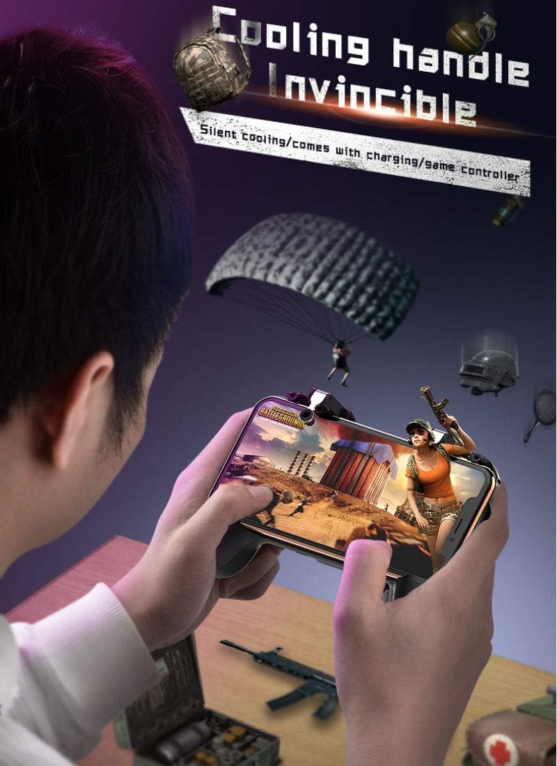 Mobile Game Controller [Upgrade Version] Mobile Gaming Trigger for PUBG/Fortnite/Rules of Survival Gaming Grip and Gaming Joysticks for 4.5-6.5inch Android iOS Phone (Mobile Game Controller.)