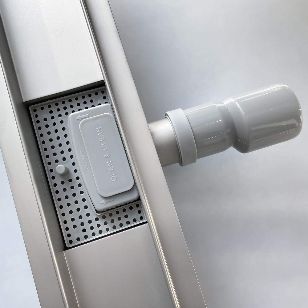 Canalina Doccia Acciaio Inox 50cm - Sifone Incorporato, Filtro Capelli, Design Extra Piatto