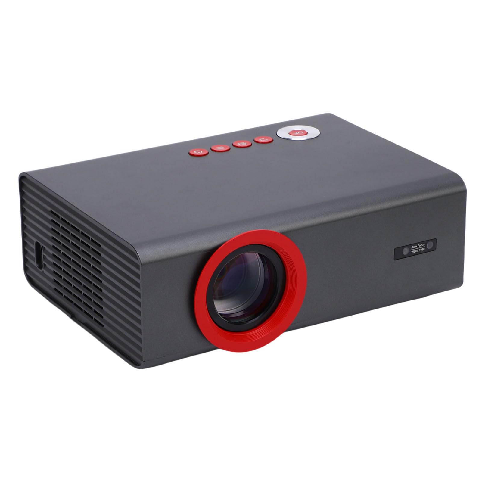 RiToEasysports Proiettore Portatile, Proiettore Tascabile LED HD 1080P con Altoparlante Integrato e Telecomando, per Film in Campeggio in Ufficio a Casa (Spina europea)