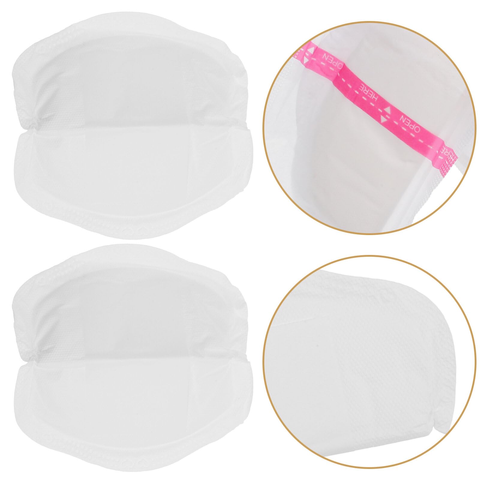 Disposable Pads: 24pcs Absorbent Breast Pads Breathable Breastfeeding Cushions Ultra Thin Leakproof Breastfeeding Essential for Mom White