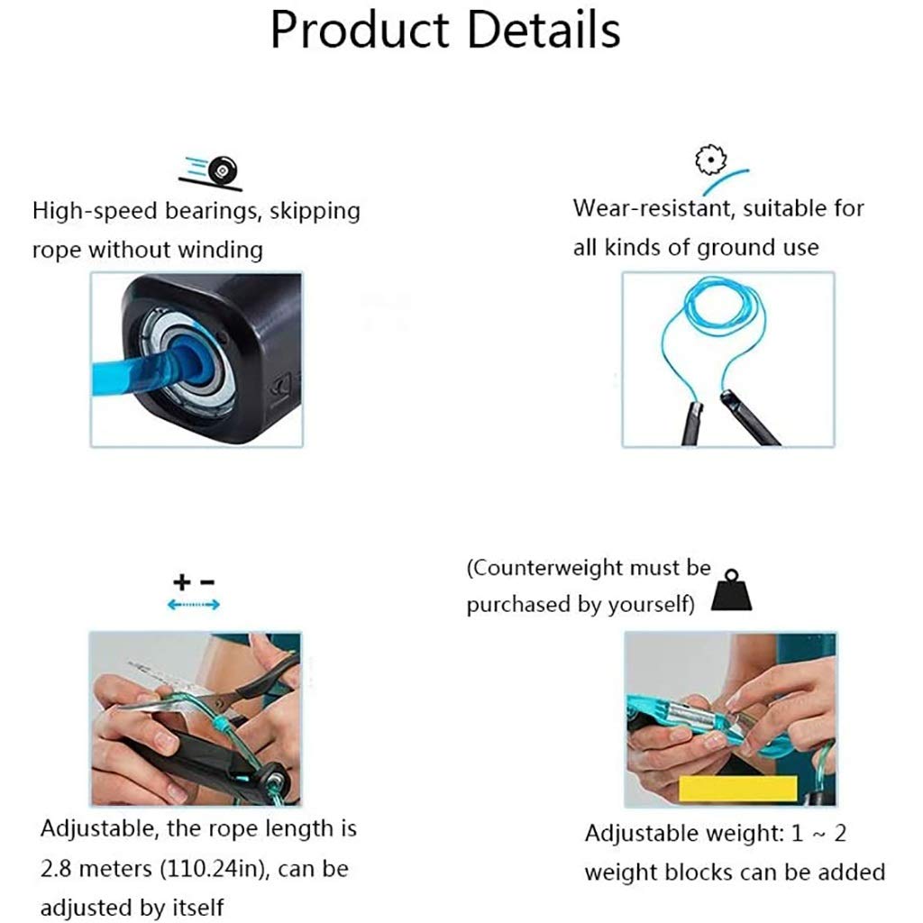 ZSH Corde à sauter en caoutchouc pour adulte, homme, femme, sport et fitness pour enfants, C