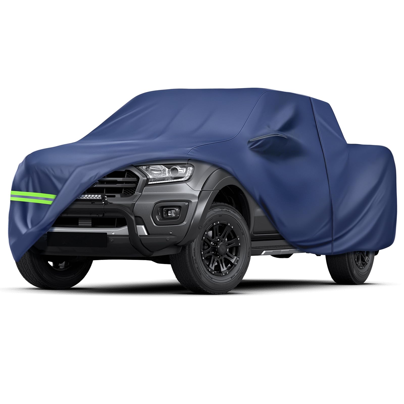 Copertura per auto da esterno per Ford Ranger Toyota Hilux Nissan Navara VW Amarok, copertura impermeabile con apertura a cerniera per proteggere da neve, pioggia e polvere, blu
