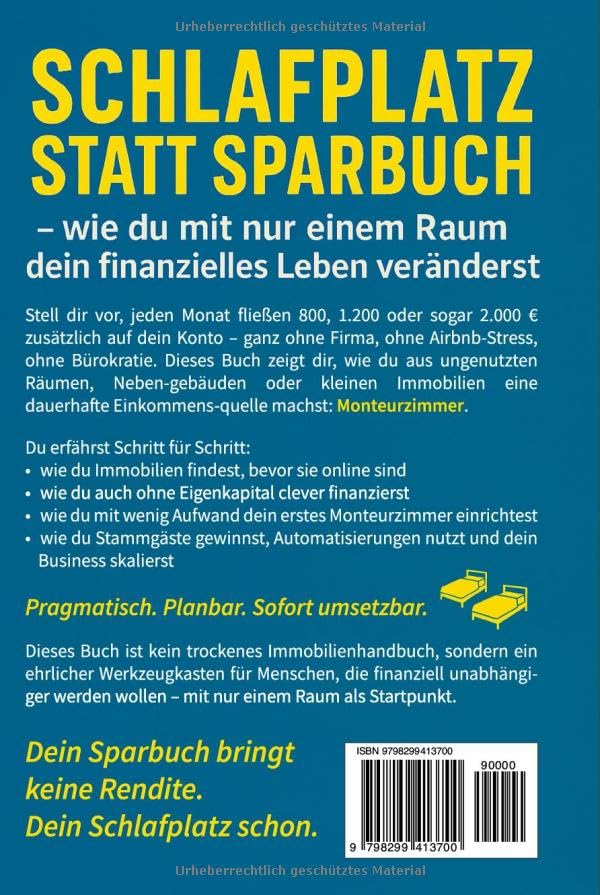Schlafplatz statt Sparbuch: Warum Monteurzimmer die bessere Altersvorsorge sind – und wie du morgen starten kannst.