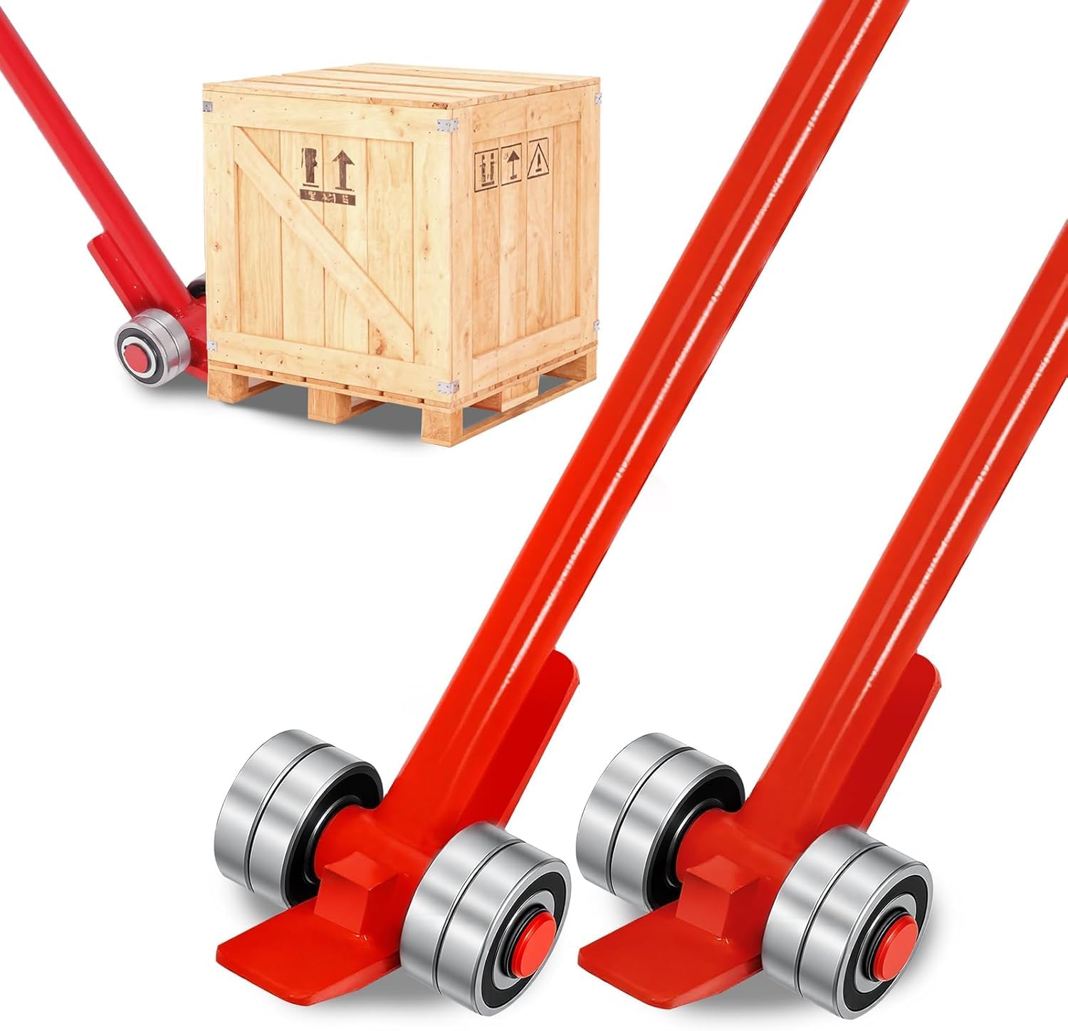 Nbytlt Red 2 Pcs Heavy Duty Prylever Bar, 6600 Lbs Capacity,