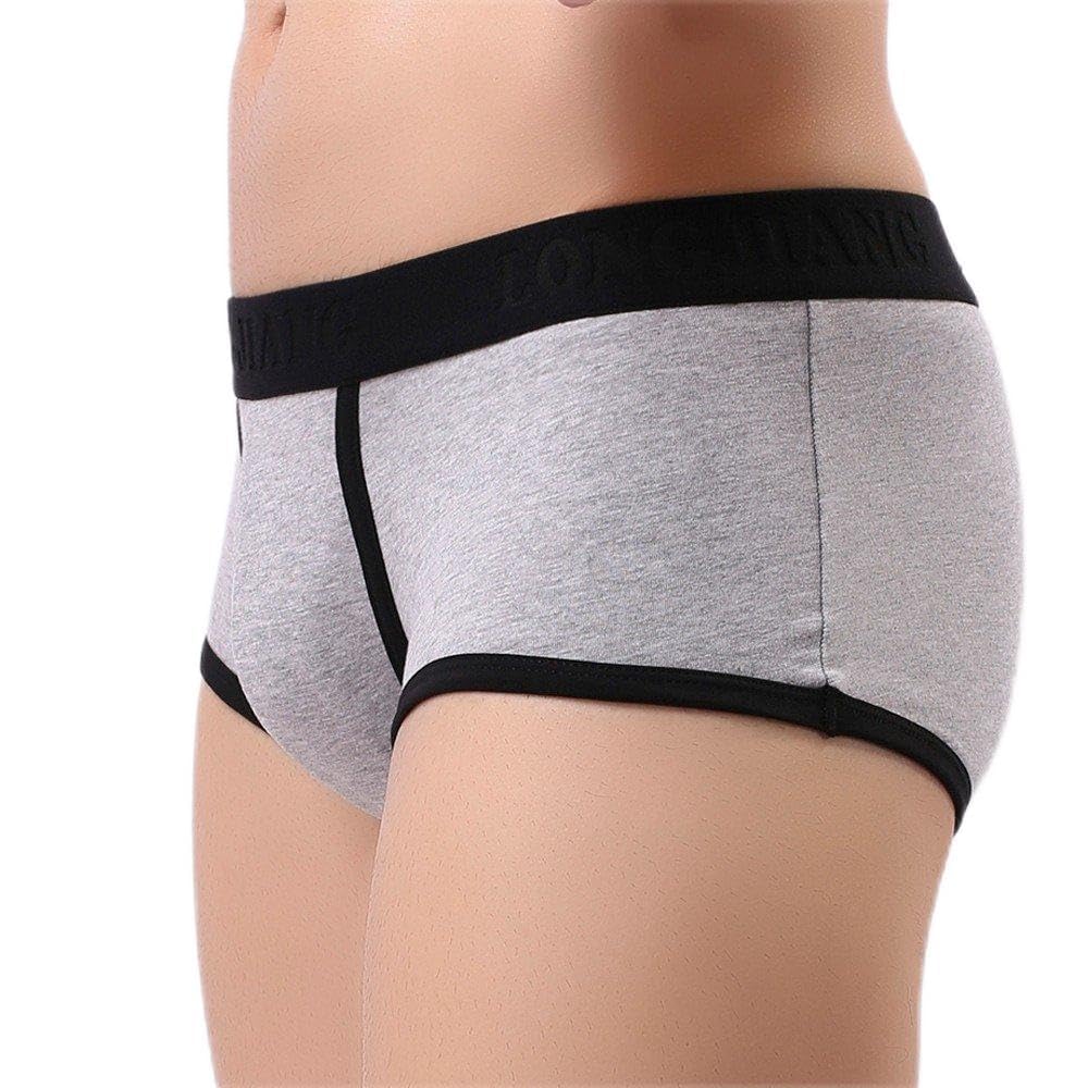 Underwear for Men Breathable Athletic Cotton Boxer Briefs Mid Rise Plus Size No Show Shorts for Everyday Wear
