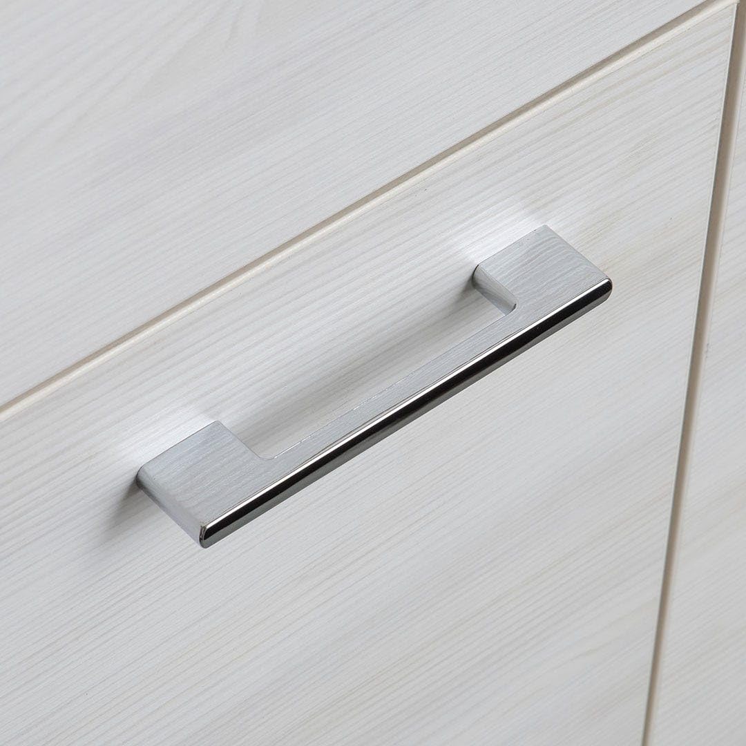 Kiamami Valentina Mueble de baño de pie 85 cm en Roble Blanco Efecto Madera