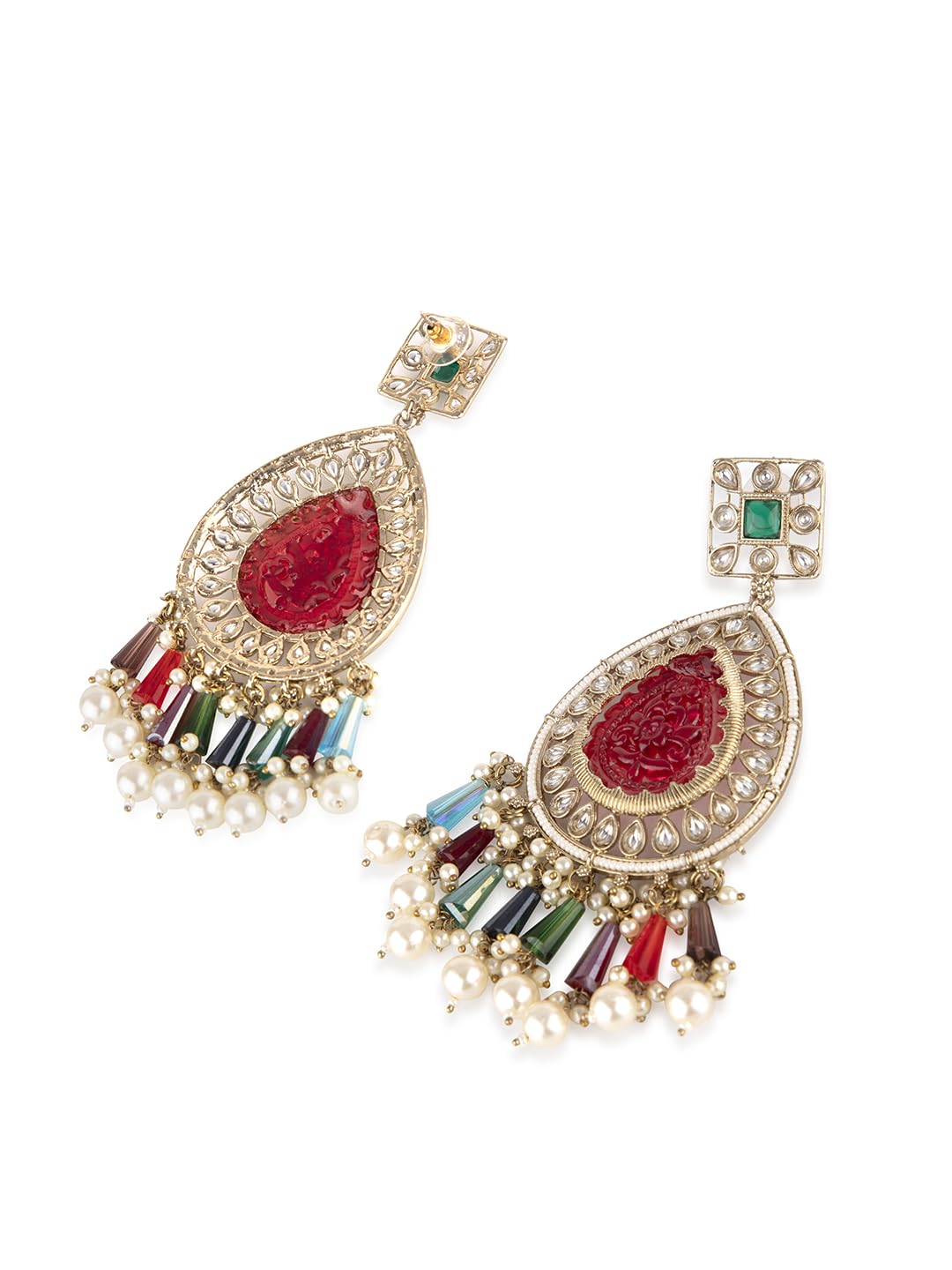 Women's Coloured Tear Drop Earrings, Elegant Design