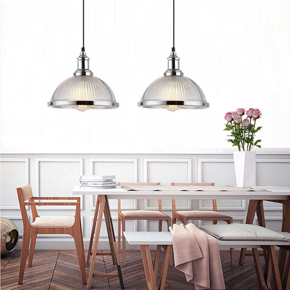 Lampa wisząca sufitowa Armatura przemysłowa Szklana kopuła Wyspa kuchenna do wyspy kuchennej Przedpokój Jadalnia Loft Farmhouse, Wisząca lampa wisząca E27