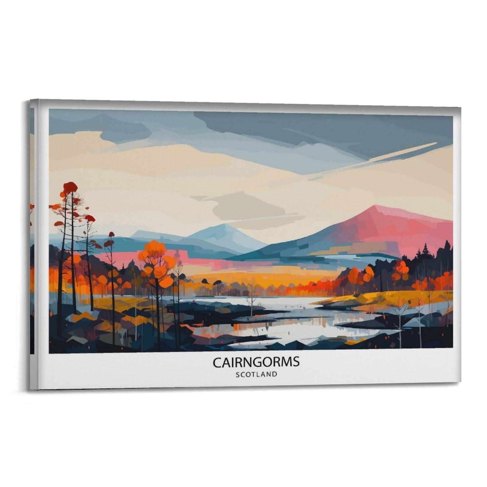 xiaoxiaoshen Cairngorms National Park Travel Scotland Scottish Highlands Canvas Poster Wall Art Prints Room Aesthetic Murals Bedroom And Living Decorations 24x36inch(60x90cm)