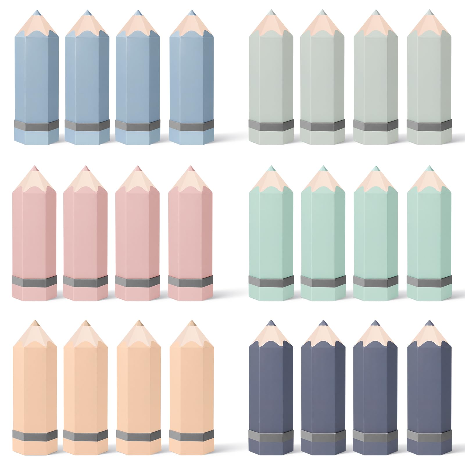 Feifeiya 24 Pcs Back to School Pencil Treat Gift Box Teacher,Morandi โ image 1