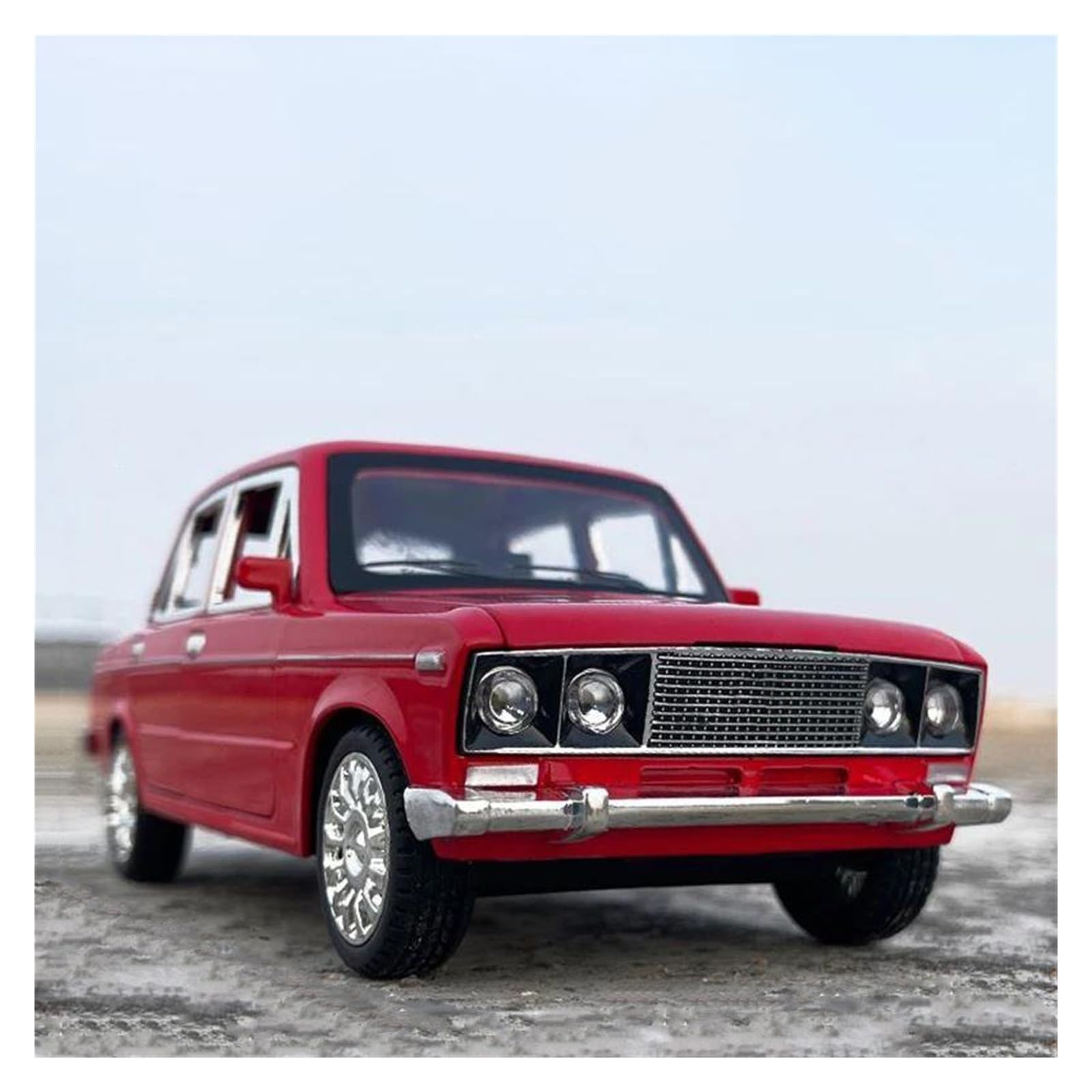 Audsni Red Die-Cast Diecast Car Model For Lada 2106 Diecast Model Car