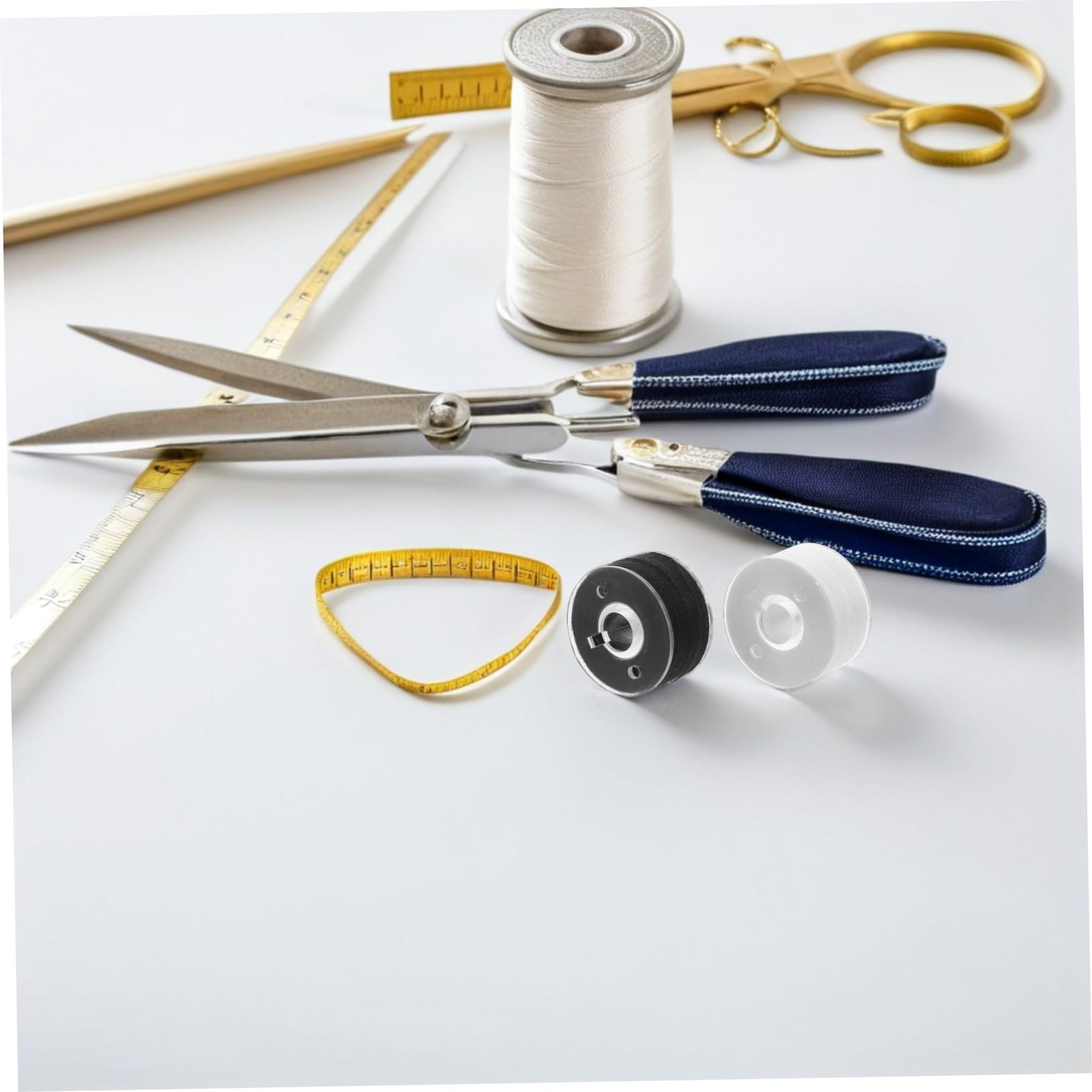 Bobinas de Hilo de Bordar de Poliéster Prebobinadas 144 Uds | Abs, 60s/2, Recambio Rápido para Máquina de Coser, Uso en Tareas de Bordado y Prendas
