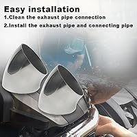 Vista 6 de Tubo de codo de escape de 2.5 pulgadas de diámetro exterior de 45 grados (codo doblado de mandril) SS304 de acero inoxidable apto para codo