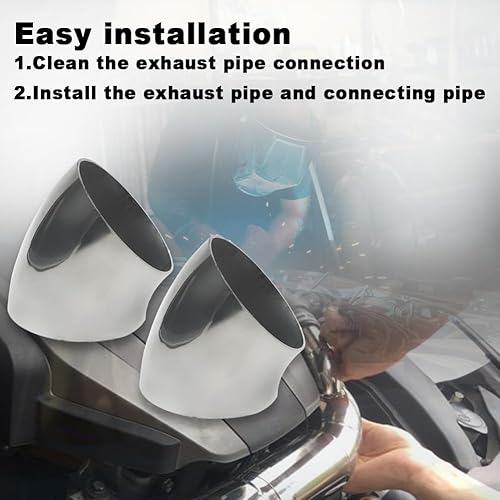 Miniatura 6 de Tubo de codo de escape de 2.5 pulgadas de diámetro exterior de 45 grados (codo doblado de mandril) SS304 de acero inoxidable apto para codo de