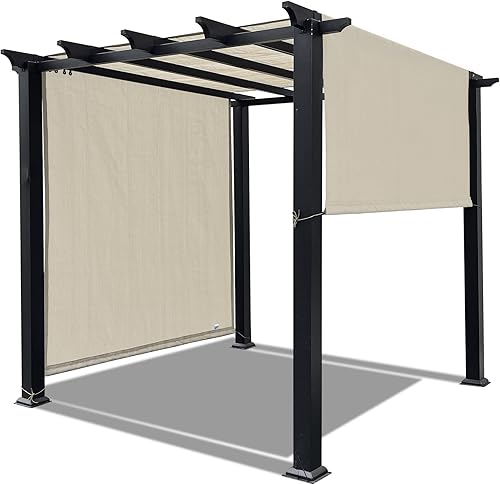 Miniatura 2 de Alion Home Cubierta universal de pérgola transpirable, toldo de repuesto de pérgola - Cubierta de parasol ajustable para exteriores con varillas
