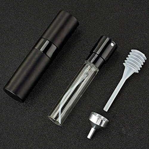 Image of Toureal Travel Perfume Atomiser Refillable - Mini Aftershave Spray Bottle - Small Glass Fragrance Atomizer for Women - Portable Empty Cologne Refill Pump Dispenser for Men Blue 3Pcs