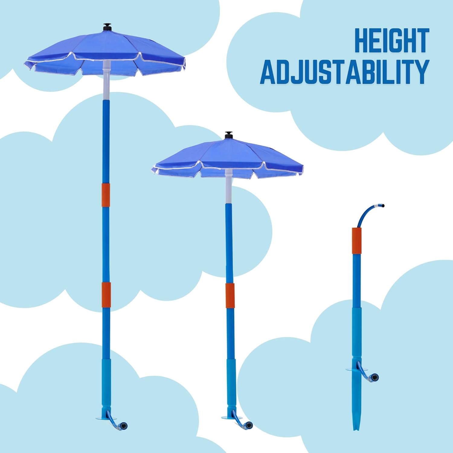 Plum Play Umbrella Sprinkler for Kids - Outdoor Water Play Sprinklers, Toddler Outdoor Toys, Durable Backyard Water Park with Splash, Summer Toys for Kids, Fun Games for Adults/Family (Fountain Tower)