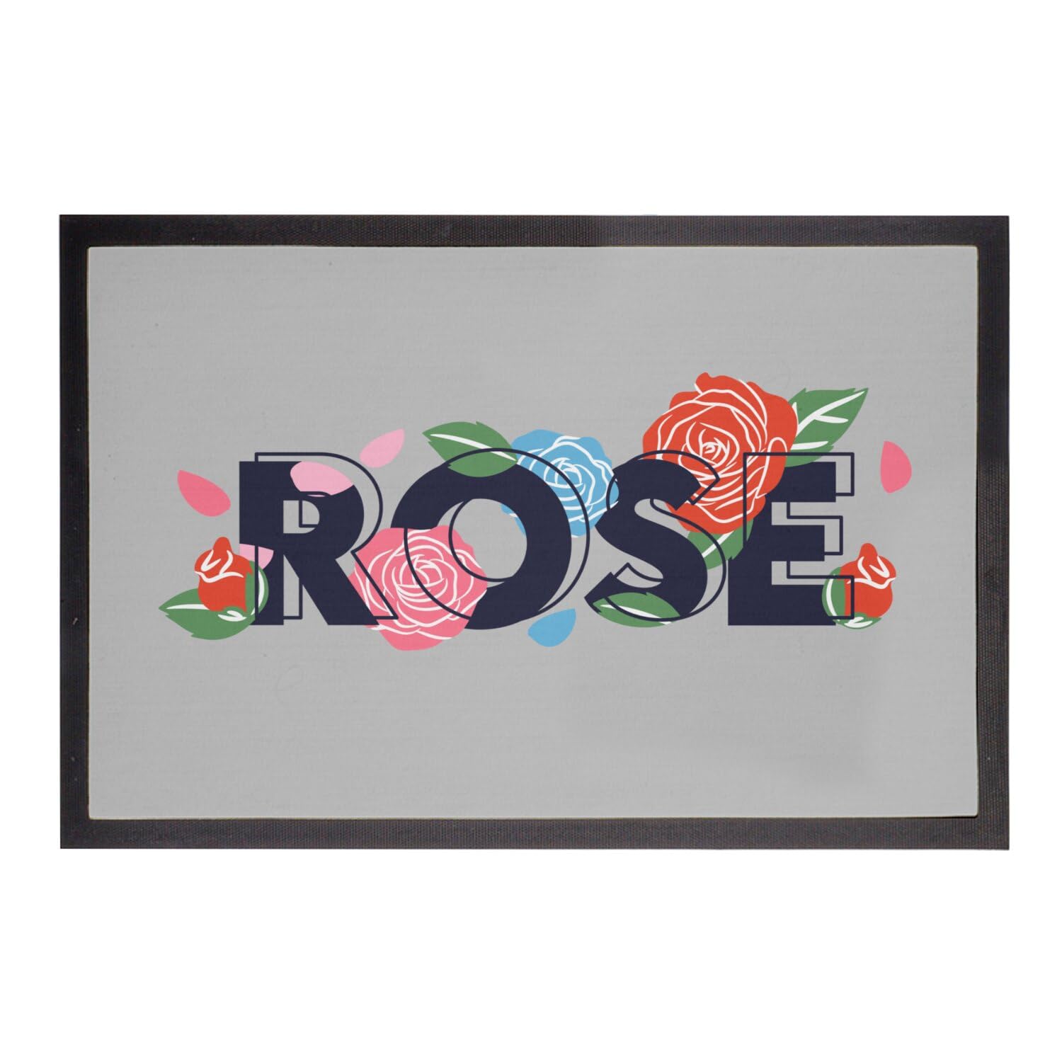 Paillasson Gris Motif Rose pour une Entrée Jardin Pleine d'Amour et de Douceur