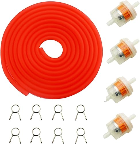 PRO BAT 9.85 pies de longitud elástica de 0.2 pulgadas I.D. LĂnea de combustible + 8 abrazaderas de manguera de 0.35 pulgadas I.D. + 4 filtros de PRO BAT 9.85 pies de longitud elástica de 0.2 pulgadas I.D. LĂnea de combustible + 8 abrazaderas de manguera de 0.35 pulgadas I.D. + 4 filtros de